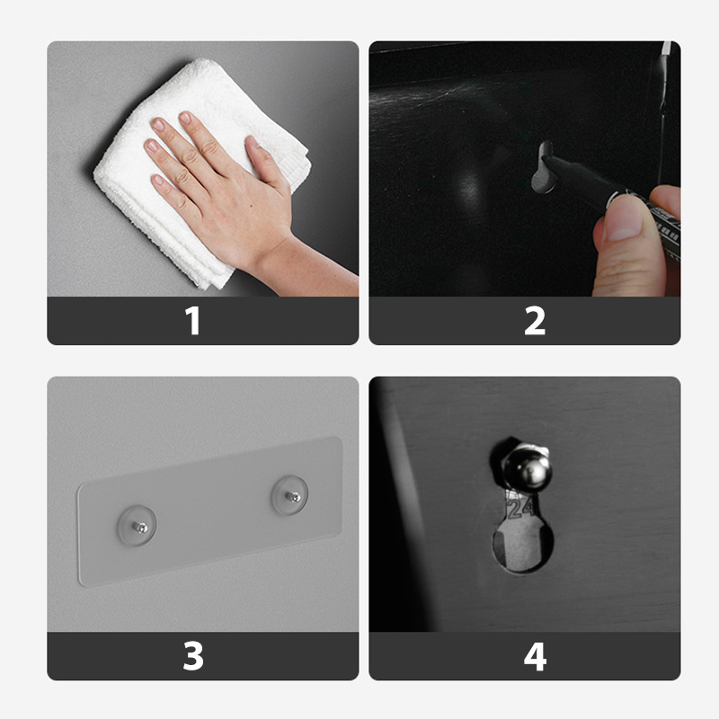 Toalettpapirholder med hylle og oppbevaringsrom – montering uten boring